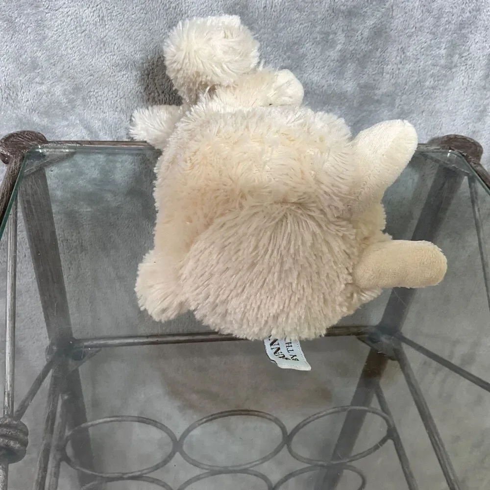 Bunnies By The Bay Roly Poly Rutabaga Cream Rabbit Plush Bean Bag Toy 6”
